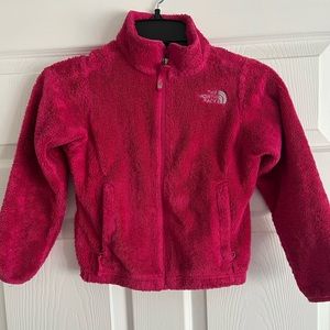 Fuzzy north face zip up